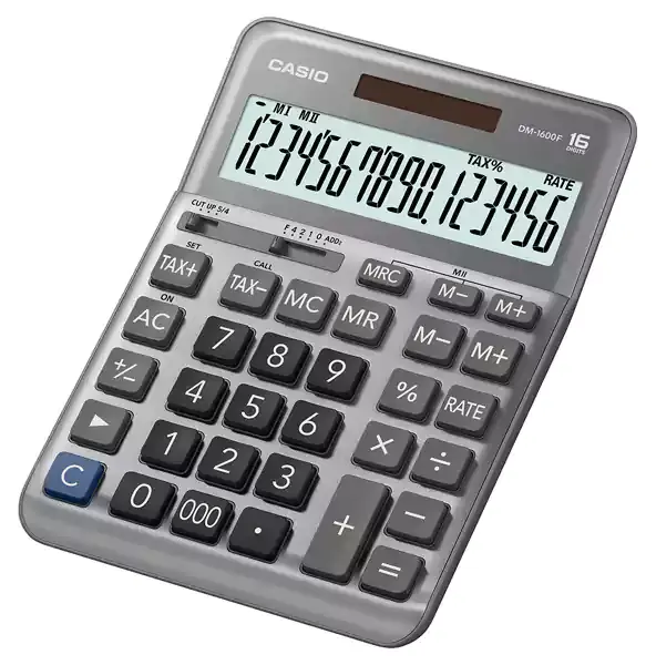 آلة-حاسبة-ديجيتال-للمكتب-من-كاسيو-DM-1600F-W-DP--فضي.webp
